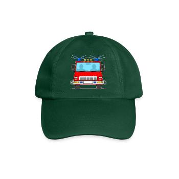 Fire engine without lettering - Baseball Cap - bottle green - Front