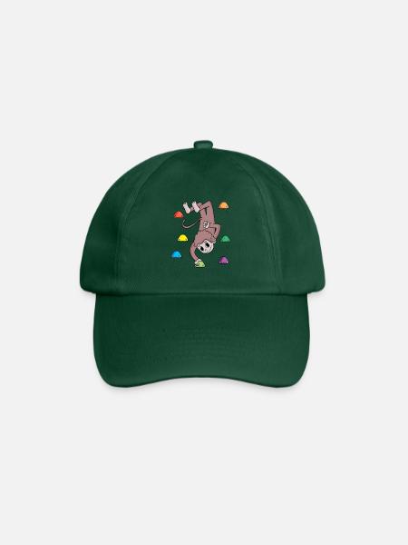 Singe sur le mur d'escalade - escalade - cadeau - Casquette classique - vert bouteille