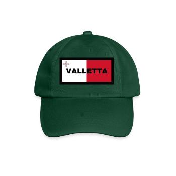 Valletta City in Malta Flagge - Baseballkappe - Flaschengrün - Vorne
