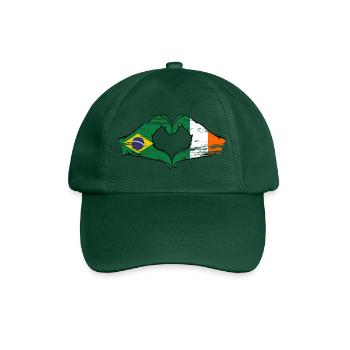 Brésil Irlande Drapeau Aiguilles Coeur Forme Utilisé - Casquette classique - vert bouteille - Devant