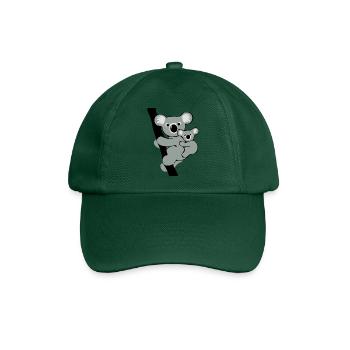 Koala und Baby - Baseballkappe - Flaschengrün - Vorne