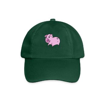 Schwein Arsch - Schwein Hintern - Baseballkappe - Flaschengrün - Vorne