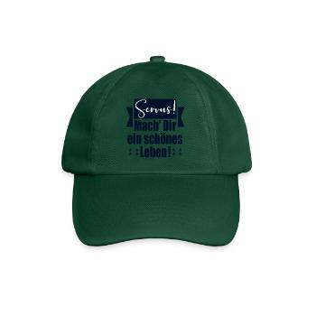 Servus Schönes Leben - Baseballkappe - Flaschengrün - Vorne