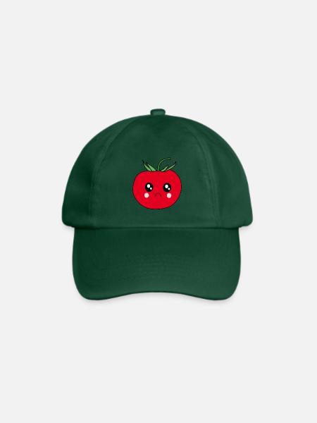 Mürrische Tomate Lustiges Geschenk Wichteln - Baseballkappe - Flaschengrün