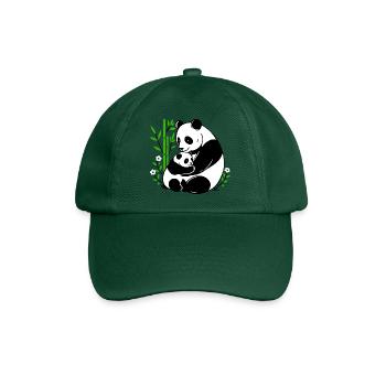 Panda Zärtlichkeit - Baseballkappe - Flaschengrün - Vorne