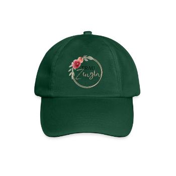 Trauzeugin - Vintage Blumen - Baseballkappe - Flaschengrün - Vorne