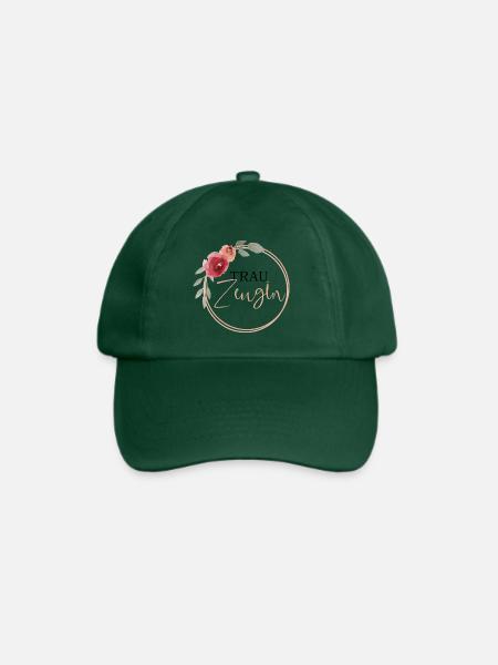 Trauzeugin - Vintage Blumen - Baseballkappe - Flaschengrün