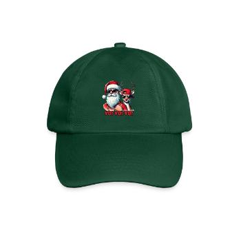 Hallo! Hallo! Hallo! Weihnachtsmann & Rentiere - Baseballkappe - Flaschengrün - Vorne