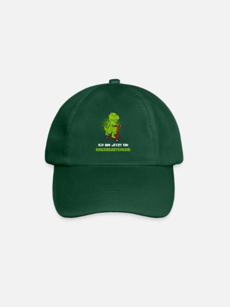 Kindergarten Dinosaurier 1 Kindergartentag Dino - Baseballkappe - Flaschengrün