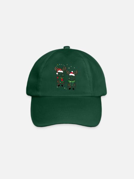 Christmas, Rentier - Baseballkappe - Flaschengrün