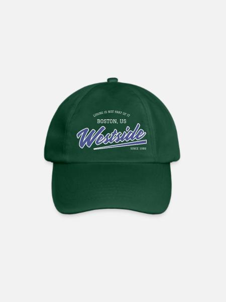 Westside Boston Retro Schriftzug - Baseballkappe - Flaschengrün