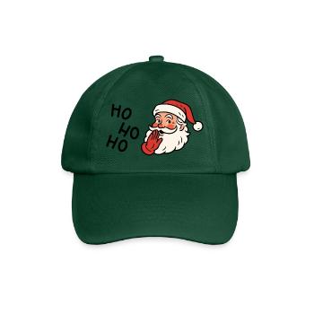 Weihnachtsmann winkt mit Cartoon Weihnachtsstimmung - Baseballkappe - Flaschengrün - Vorne