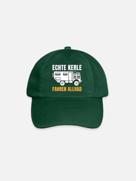 Echte Kerle fahren Allrad – Offroad Spruch - Baseballkappe - Flaschengrün
