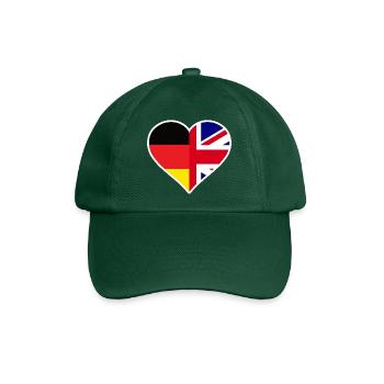 Germany Great Britain Heart - Baseballkappe - Flaschengrün - Vorne