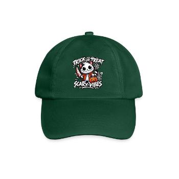 HALLOWEEN-KATZE – SÜSSES ODER SAURES. - Baseballkappe - Flaschengrün - Vorne