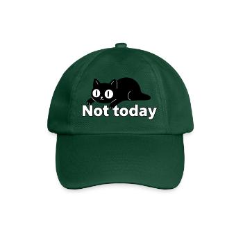 Nicht heute, schwarze Katze faule Stimmung - Baseballkappe - Flaschengrün - Vorne