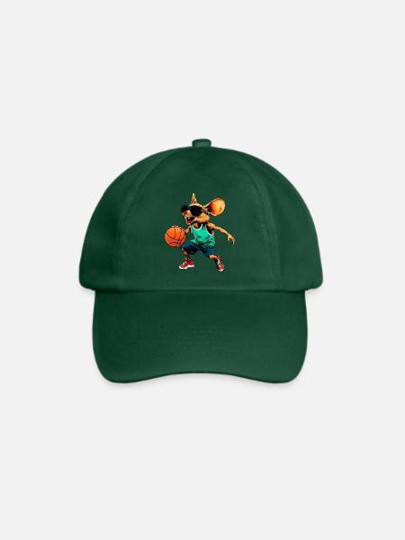 Basketball Maus - Baseballkappe - Flaschengrün