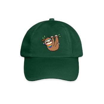 Regenbogen-Faultier-Treffpunkt - Baseballkappe - Flaschengrün - Vorne