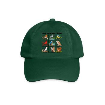 How to Identify Birds Funny Birding Birder Fitted  - Baseballkappe - Flaschengrün - Vorne