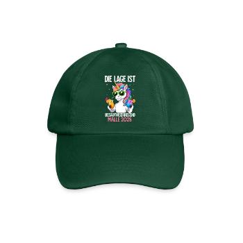  Die Lage Ist Besäufniserregend mit Einhorn Malle - Baseballkappe - Flaschengrün - Vorne