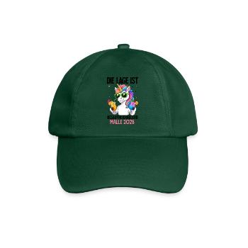 Die Lage Ist Besäufniserregend mit Einhorn Malle - Baseballkappe - Flaschengrün - Vorne