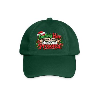 Nur hier für Geschenke - Baseballkappe - Flaschengrün - Vorne