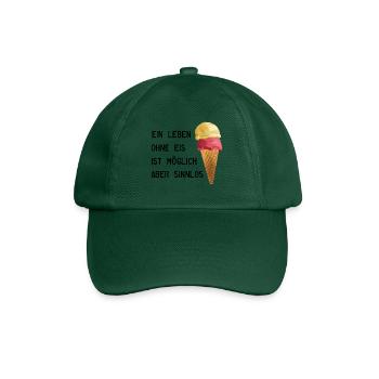 Ein Leben ohne Eis ist möglich aber sinnlos - Baseballkappe - Flaschengrün - Vorne