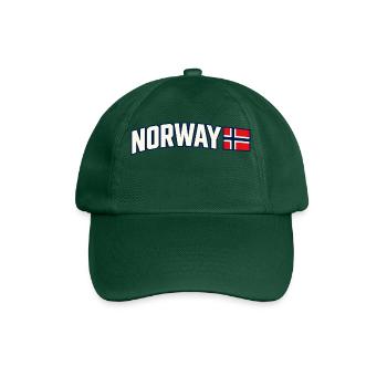 Norwegische Flagge Norwegian Pride Athletic Typografie - Baseballkappe - Flaschengrün - Vorne