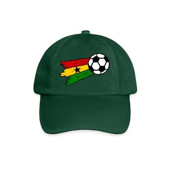Ghana Fußball Team – Ball mit Flagge - Baseballkappe - Flaschengrün - Vorne