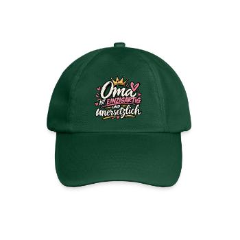 Oma ist einzigartig – Liebevolles Geschenk - Baseballkappe - Flaschengrün - Vorne