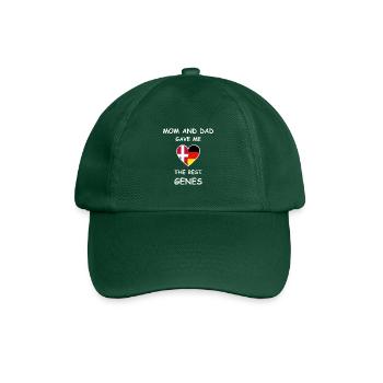 Denmark Germany Genes Heart White - Baseballkappe - Flaschengrün - Vorne