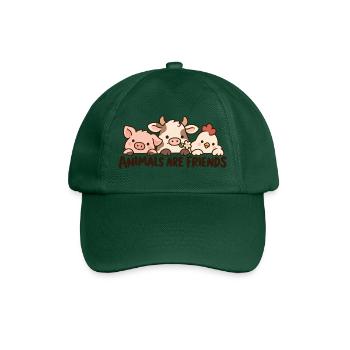 Animals Are Friends Farm Animals - Baseballkappe - Flaschengrün - Vorne