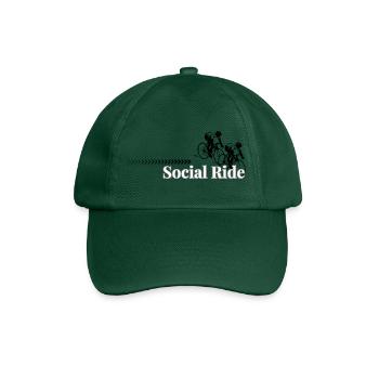 Social Ride Retro Typography - Baseballkappe - Flaschengrün - Vorne