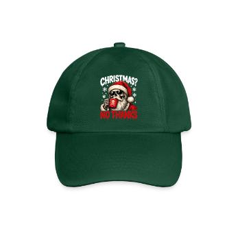 Skull Santa Nein danke - Baseballkappe - Flaschengrün - Vorne