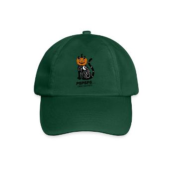 Pspsps oder Saures – Schwarze Katze Halloween - Baseballkappe - Flaschengrün - Vorne