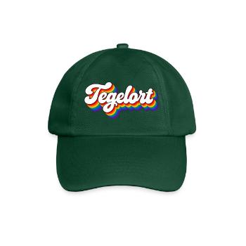 Tegelort - Regenbogen Schrift Berlin Reinickendorf - Baseballkappe - Flaschengrün - Vorne