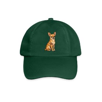 I Love Mom Tattoo – Chihuahua Mom Chi Mama Lover - Baseballkappe - Flaschengrün - Vorne