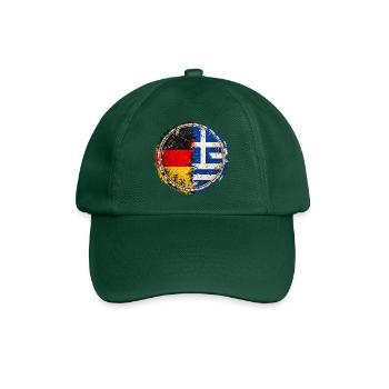 Deutschland Griechenland – Zwei Heimaten - Baseballkappe - Flaschengrün - Vorne