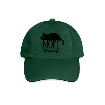 Nope not today cat  - Baseballkappe - Flaschengrün - Vorne