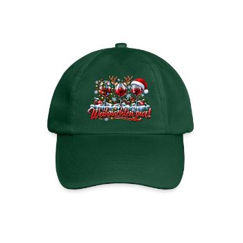 Weihnachtswein Pur - Baseballkappe - Flaschengrün - Vorne