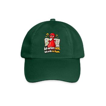 Lustiges Brettspiel Shirt - Ich prüfe die Regeln - Baseballkappe - Flaschengrün - Vorne