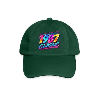 1987 Classic Neon Retro - Baseballkappe - Flaschengrün - Vorne