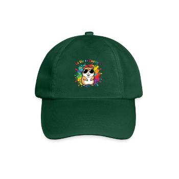 Leben in Regenbogenhamsterfarben - Baseballkappe - Flaschengrün - Vorne