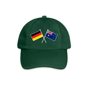 Deutschland & Australien Flaggen - Freundschaft - Baseballkappe - Flaschengrün - Vorne