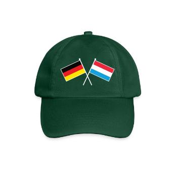 Deutschland & Luxemburg Flaggen - Verbundenheit - Baseballkappe - Flaschengrün - Vorne