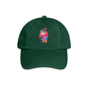 Niedlicher Flamingo Süße Flamingos - Baseballkappe - Flaschengrün - Vorne