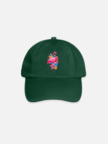 Niedlicher Flamingo Süße Flamingos - Baseballkappe - Flaschengrün