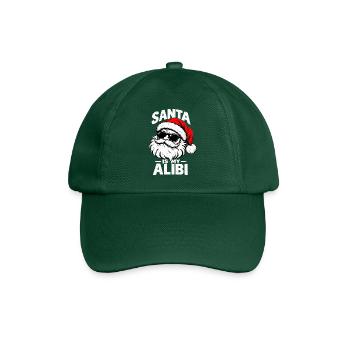 Santa ist mein Alibi lustiger Weihnachtsmann Humor - Baseballkappe - Flaschengrün - Vorne