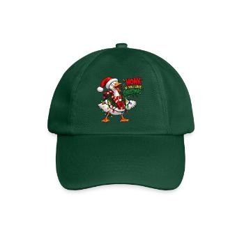 Schreiende Gans – Weihnachtshumor - Baseballkappe - Flaschengrün - Vorne