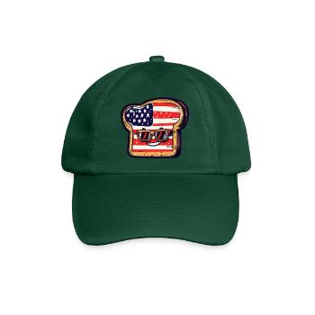 Toast mit USA-Flagge und Sonnenbrille - Baseballkappe - Flaschengrün - Vorne